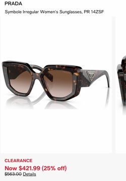Prada Symbole Irregular Sunglasses PR 14ZSF
