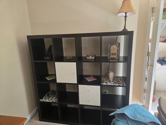 Black Cube Storage Shelving Unit 4x4