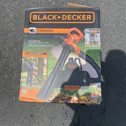 Black And Decker Blower/ Leaf Vacuum New Open Box Electric Corded 