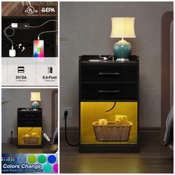 New Nightstand Bed Night Stand Accent Table