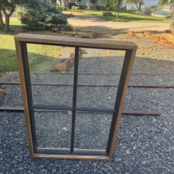 Steel and Oak Wood Buck Window