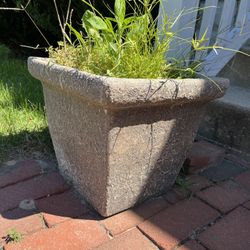 2 Outdoor Stone Planters