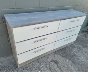 Gray-and-White-Dresser. 