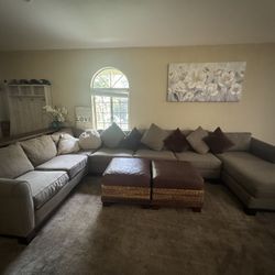 Sectional Couch And Dining Table Set  For Sale 