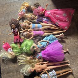 Barbie/Dolls All For $10/ Small Storage Box Included