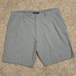 O’Neill Chino Walk Shorts Mens 40 Gray Regular Fit Flat Front