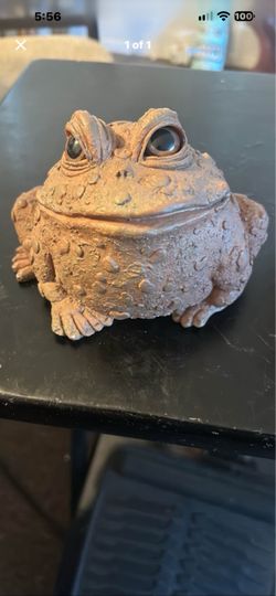 TOAD HOLLOW BROWN TOAD Glass Eyes 5.5” Wide X 4” Tall -