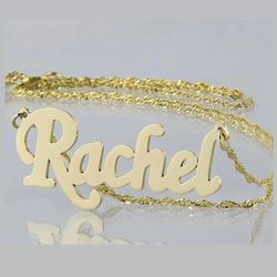 10k Gold, Personalized, Custom Name, Necklace
