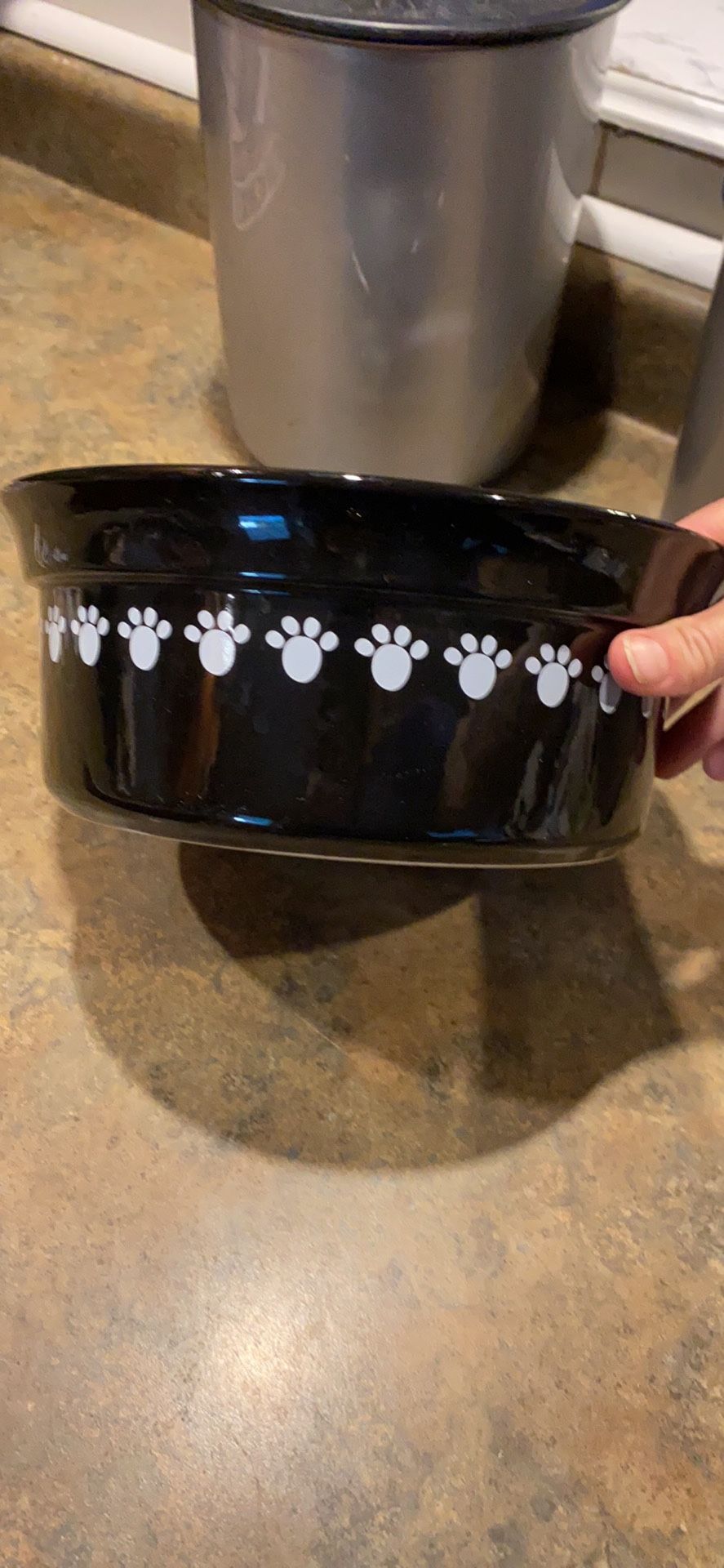 Huge 9” Ceramic Dog Bowl