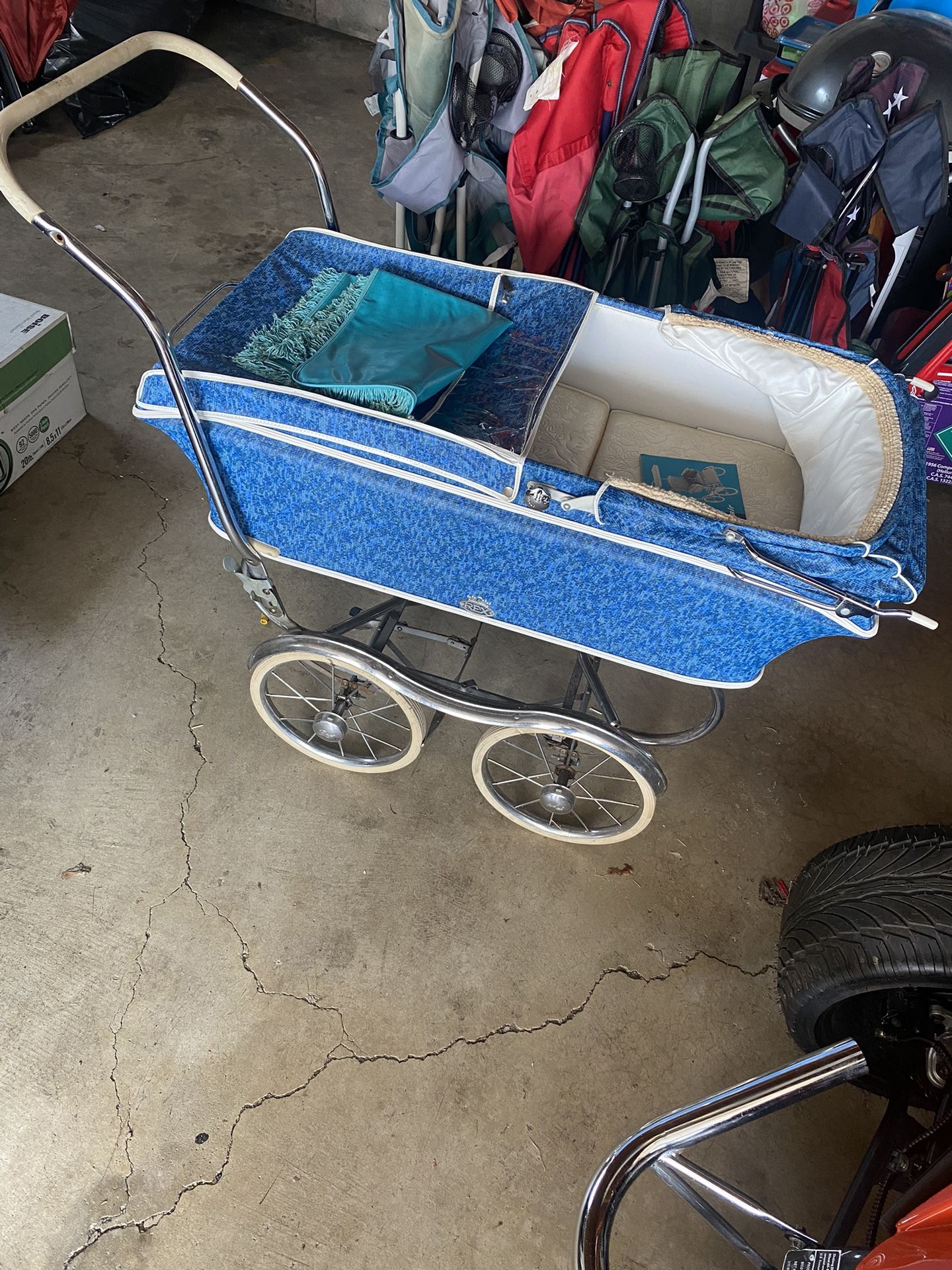 Antique Stroller With High Chair And Seat