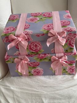Floral Decorative fabric storage  Boxes