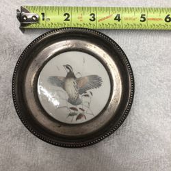 Midcentury Sterling Quail Ashtray