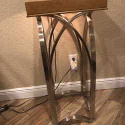 Tall Wooden Table With Light