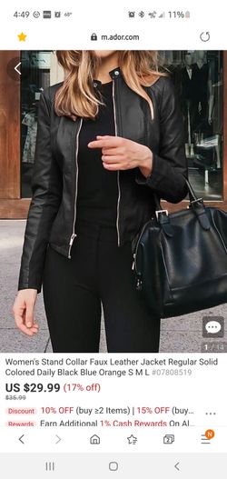 Faux leather jacket