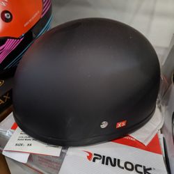 Matte Black Half Shell Motorcycle Helmet XS