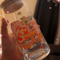 20 oz glass cup with bamboo lid