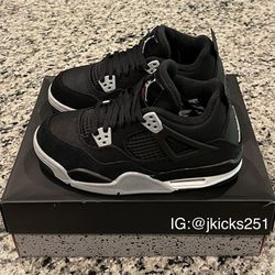 Jordan 4 Retro “Black Canvas” (Size 5.5Y and 6Y Available) | Brand New Deadstock