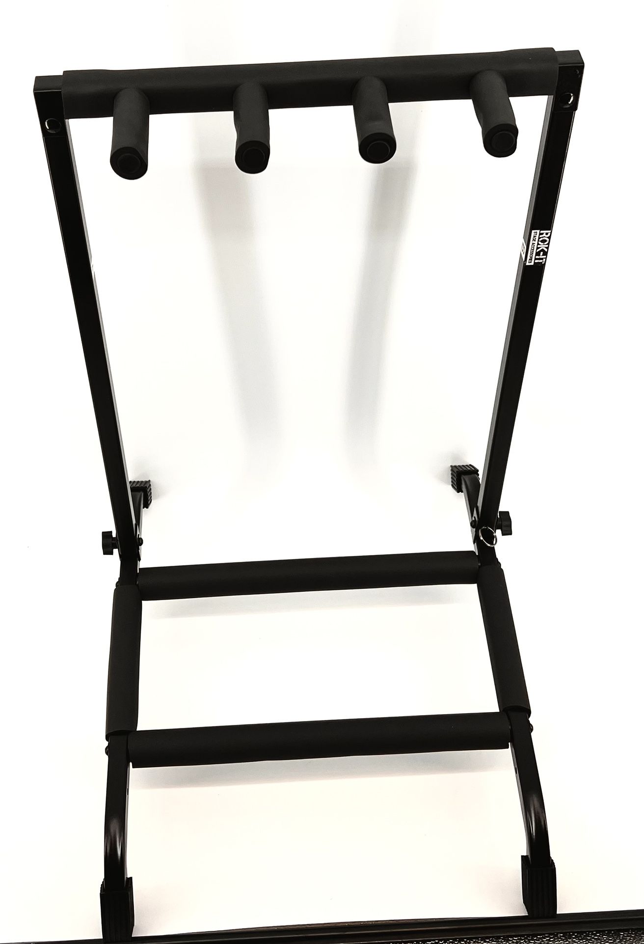 Guitar Stand- Rok-It RI-GTR-RACK3 Collapsible Folding Guitar Rack for 3 Acoustic or Electric Guitars