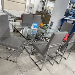7pc Dining Set 🔥 Take It Home With Only $50 Down 