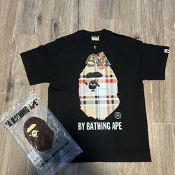 bape shirt burberry black 