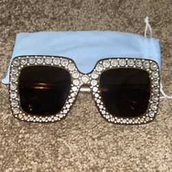 Brown Big Sparkly Glasses