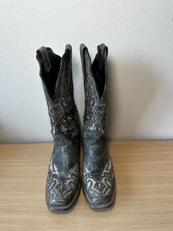 JB Dillion sparkly square toe boots