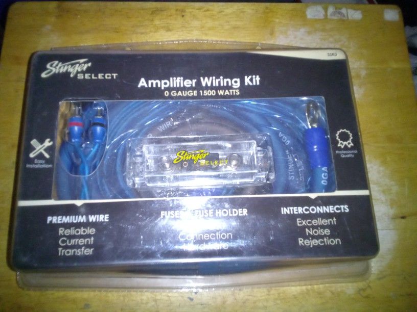 Brand New Stinger Select Amplifier Wiring Kit 0 Gauge 1500 Watts RMS Power Kit De Instalacion Para Amplificador
