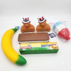 New Authentic Squishy Toys (Butter, Ice Cream, Banana, Etc.)