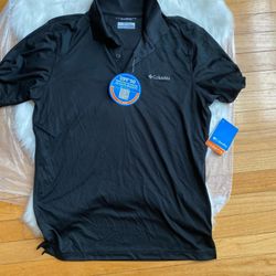Columbia Mens Black Polo Shirt UPF 50 Small