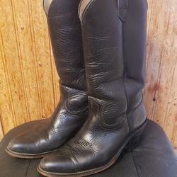 Cowboy Boots Black Leather