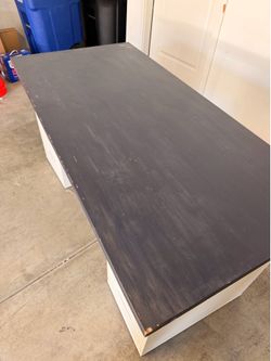SOLID WOOD IKEA Desk Setup - Discontinued GERTON top