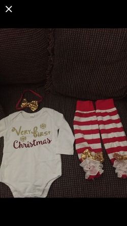 Brand new first Christmas outfit. Size 3-6 months.