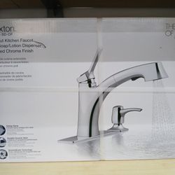 Kohler Maxton Pull-out Kitchen Faucet with Soap/Lotion Dispenser