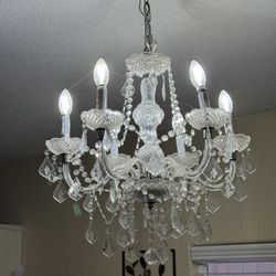 Transparent Crystal Chandelier,Luxury Clear Crystal Pendant Light Fixture 8 Light,Modern Ceiling Lighting for Living Room, Dining R