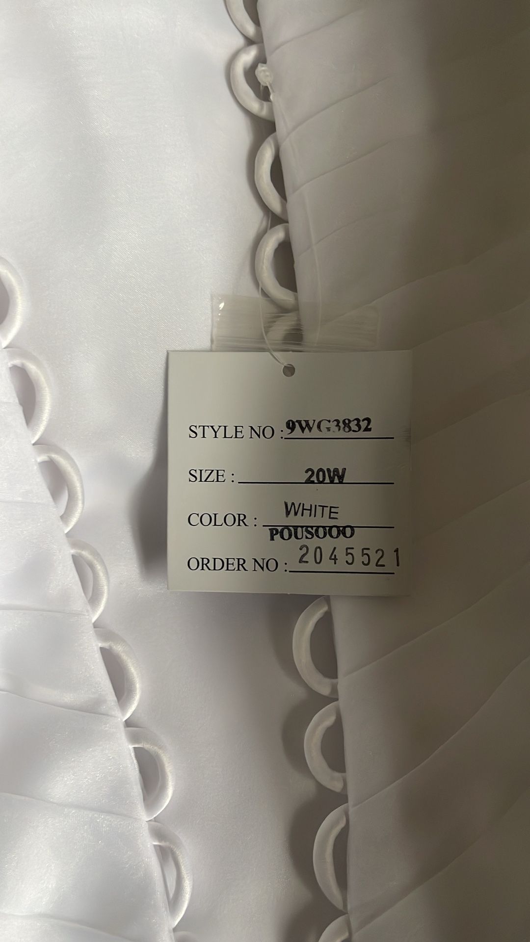 All white wedding dress