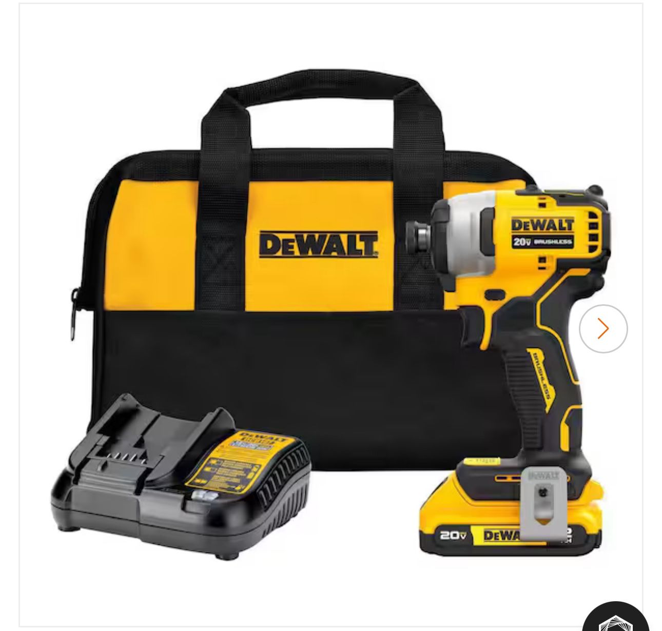 Atomic 20V Max Lithium-Ion Brushless Cordless Compact 1/4 in. Impact Driver Kit with 2.0Ah Battery and Charger