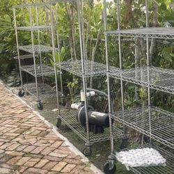 Inter Metro Rolling Heavy Duty Metal Shelves