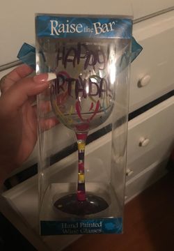 Happy Birthday Wine Glass
