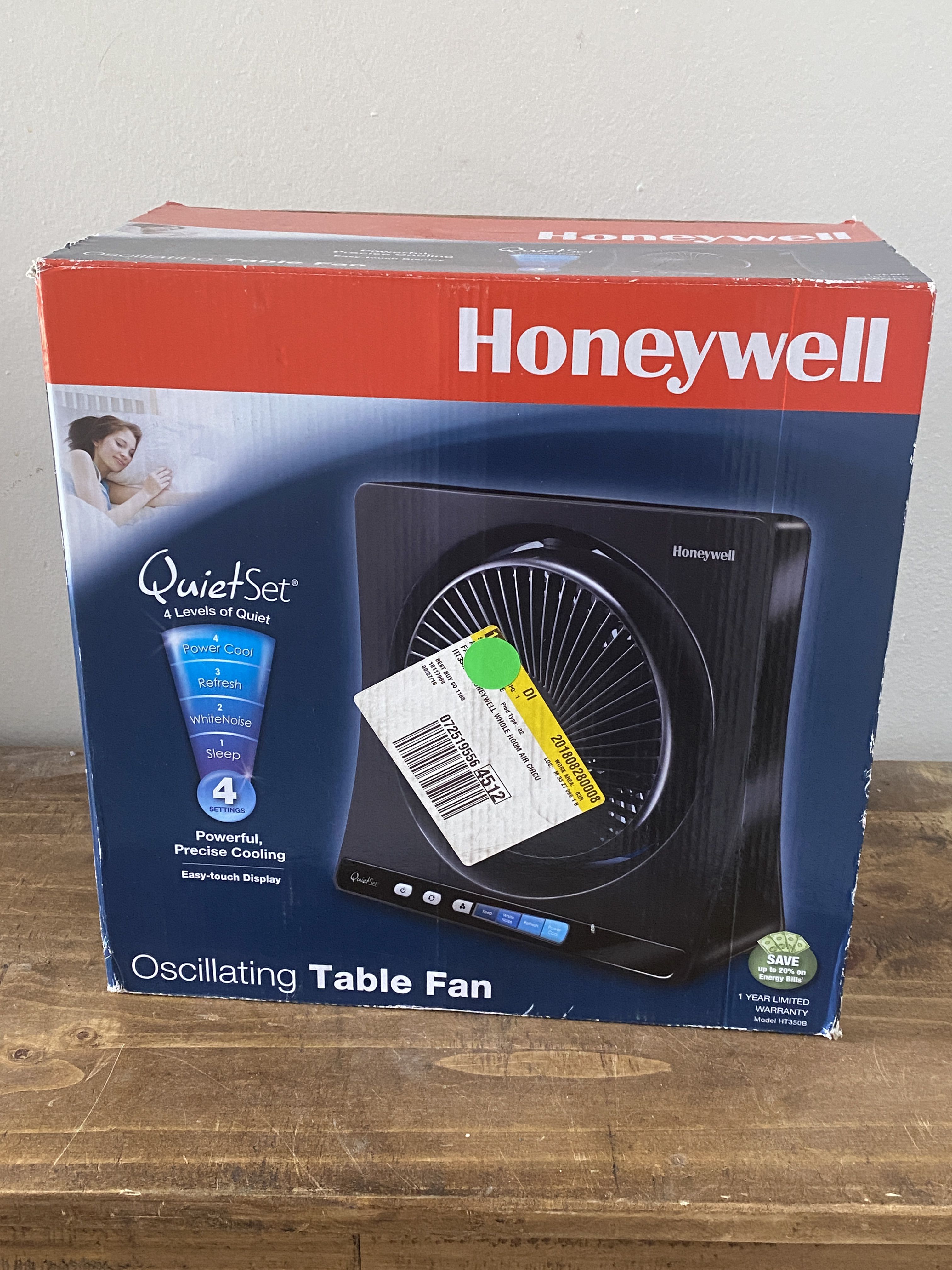 Honeywell QuietSet Table Fan (HT350B)