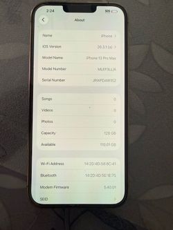 iPhone 13 Pro Max 128gb att locked