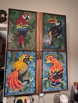 Vintage bird cabinet it’s very cool and very heavy