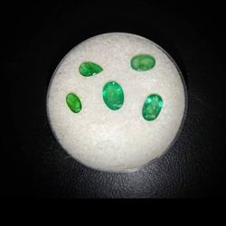 Natural Green Cut Emeralds 