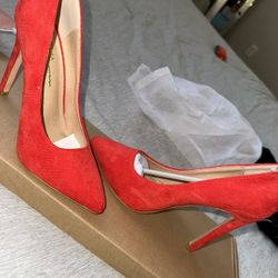 Red Suede Heels