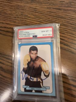 Mike Tyson Autographed Living Legends card PSA 10 Gem Mint 
