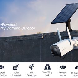 2K Camera Solar/Battery Powered Outdoor Camera B4