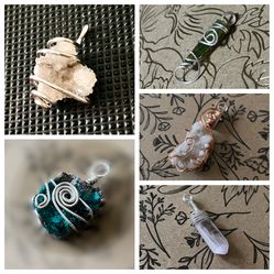 Wire wrapped Raw Crystals | Handmade Jewelry