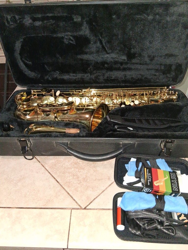Alto Saxophone With Its Case