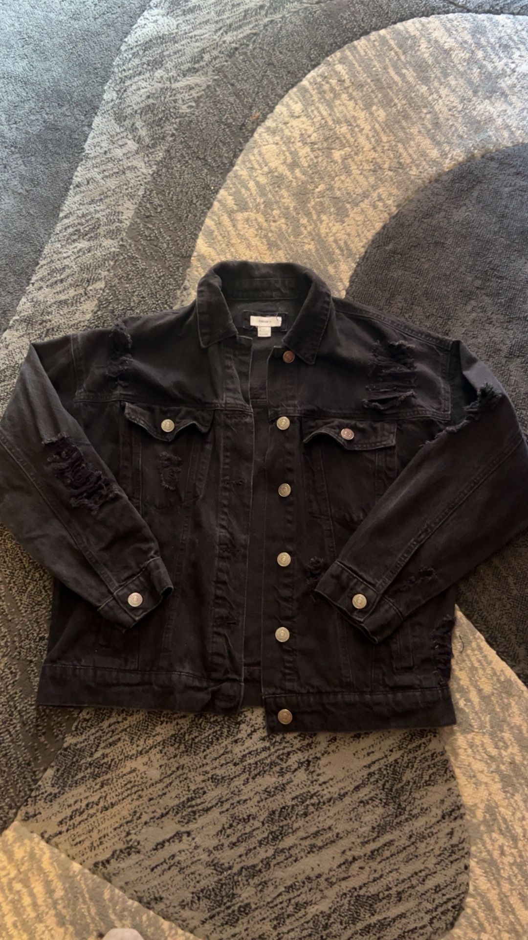 Black Washed Denim Jacket