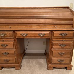 Oak Roll top Desk