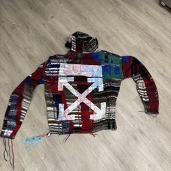 Off-White Arrow Tab Chaos Knit Hoodie 